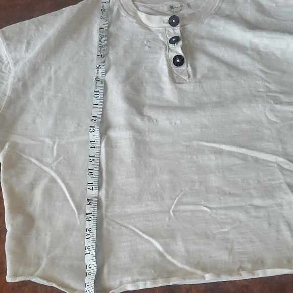 Madewell Cream Casual Button Down Shirt - Picture 7 of 7